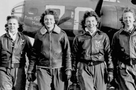 historical image of 4 female pilots