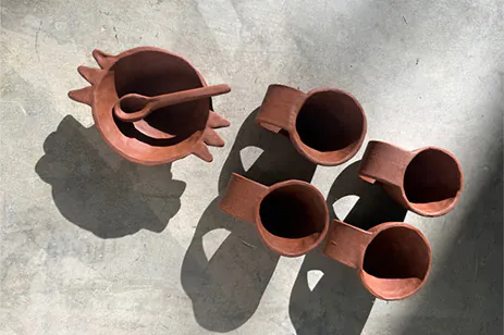 clay dishware