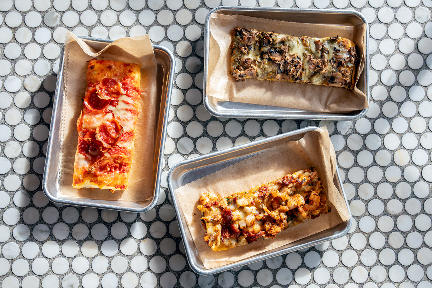 three types of pizza