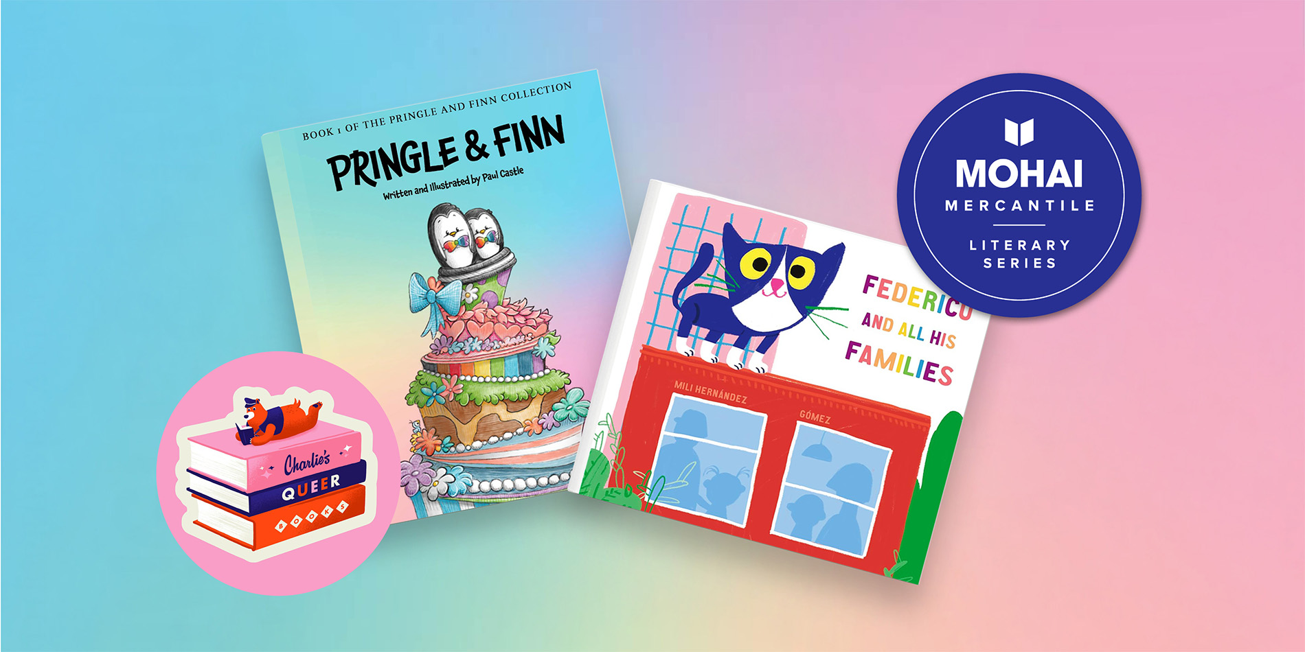 kids books on colorful background