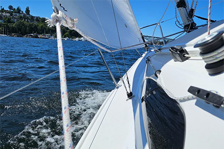 close up of boat on water
