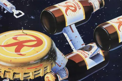 illustration of rainier bottles