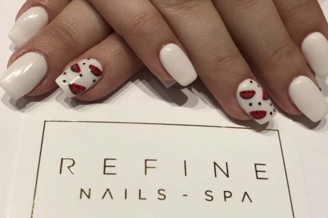 Image of nail art and Refine logo