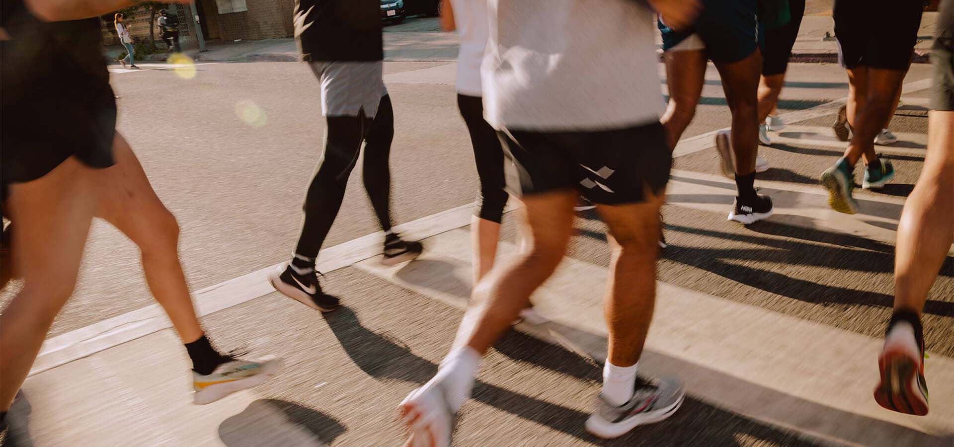 People running.