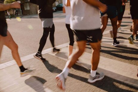 People running.