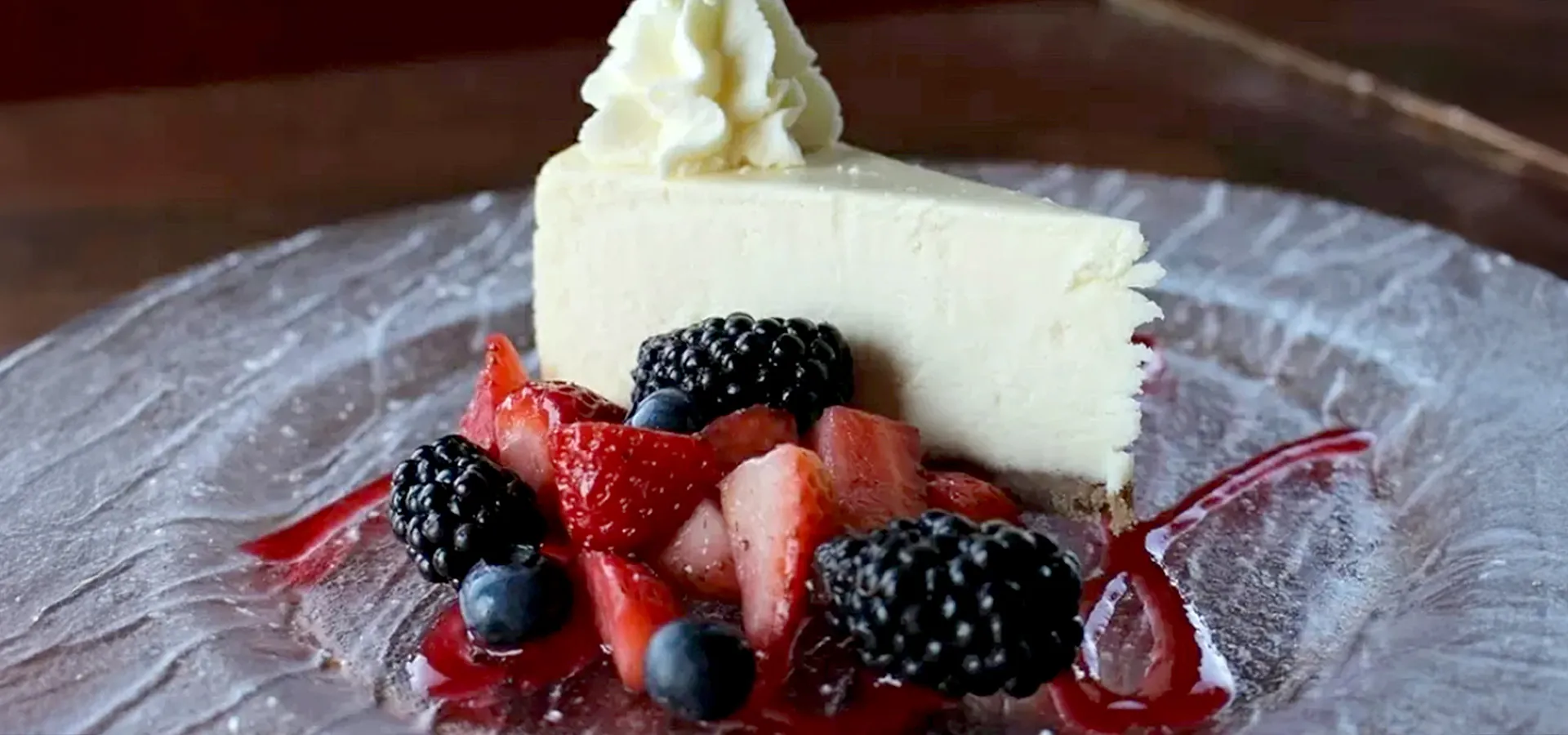 cheesecake and berries