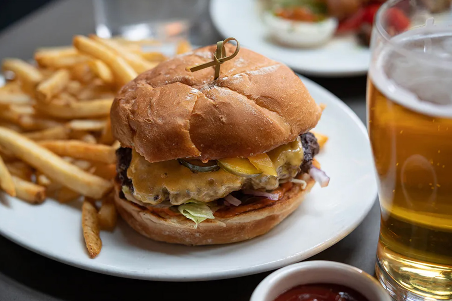 burger and fries