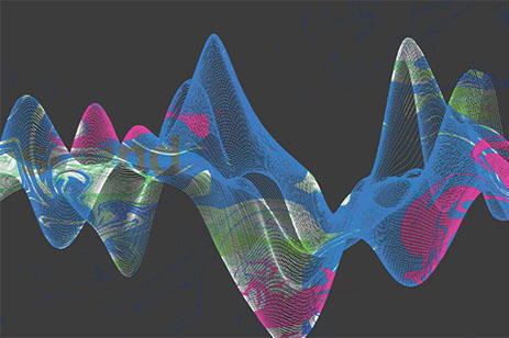 colorful sound waves