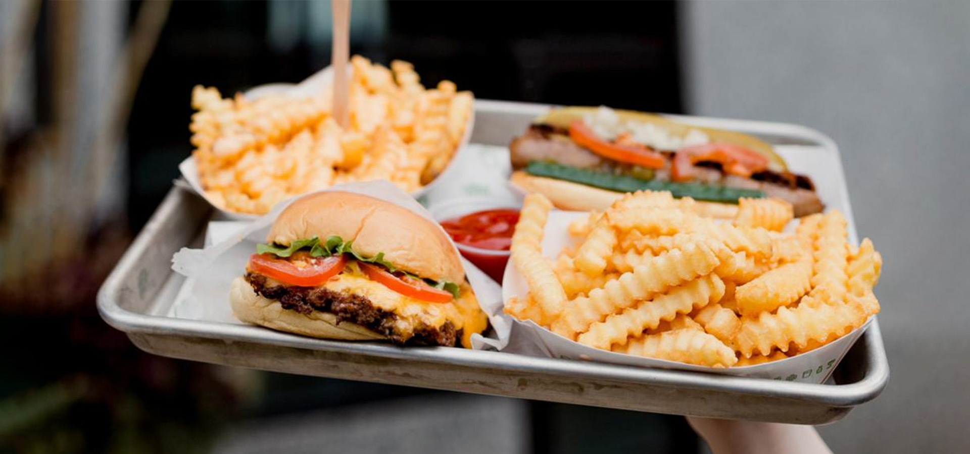 burger and fries