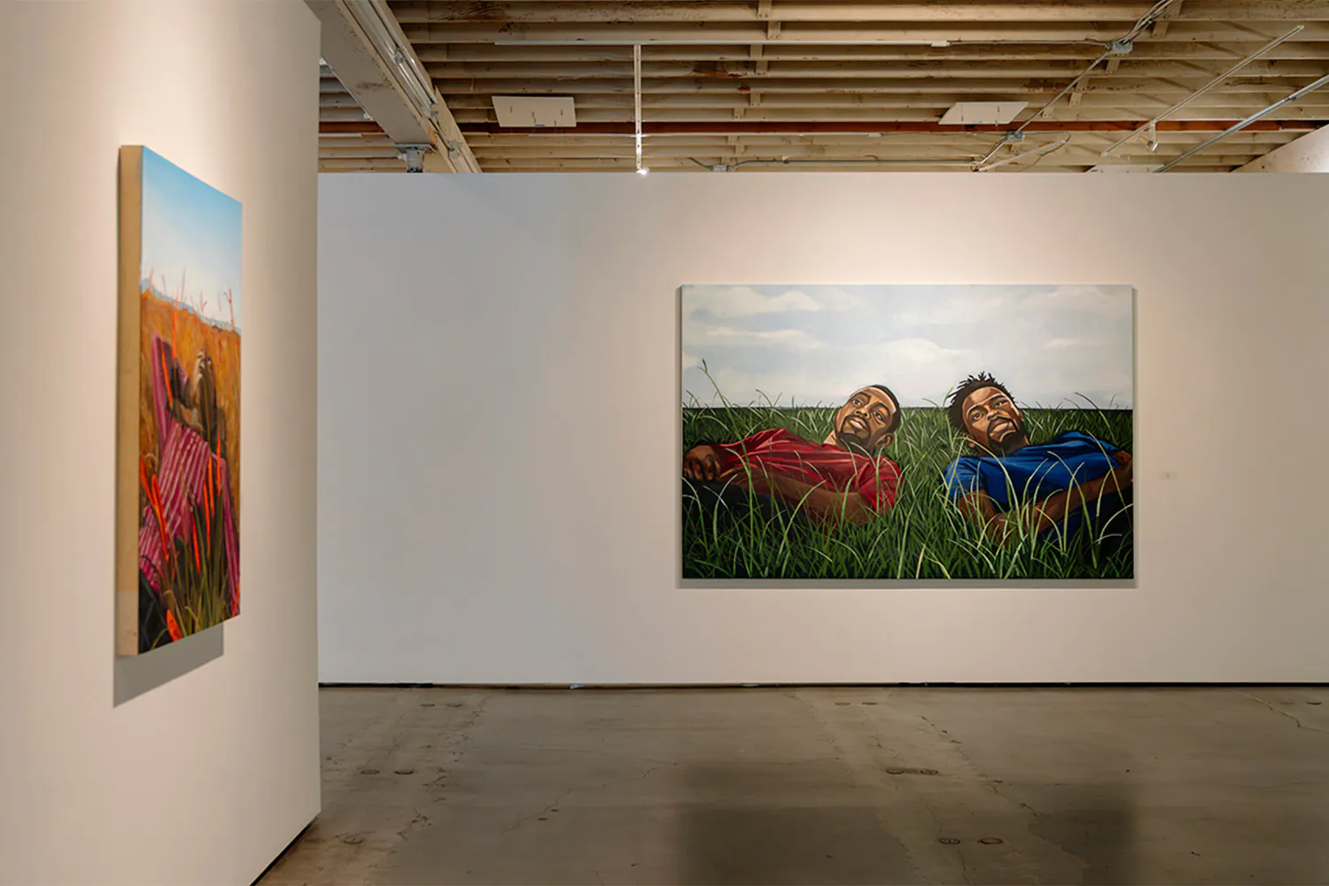 art on walls in gallery