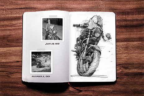 sketches in a book