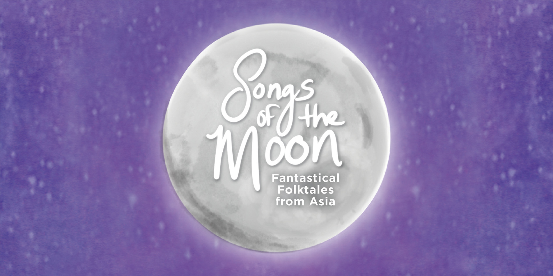 silver moon on purple background