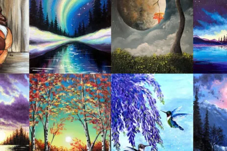 collage of paintings