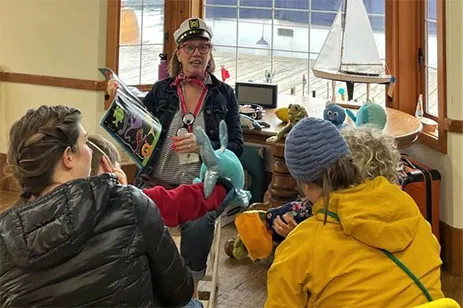 Sue Kimpton at storytime