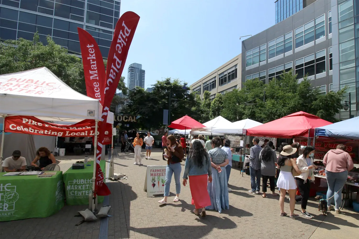 people at outdoor market