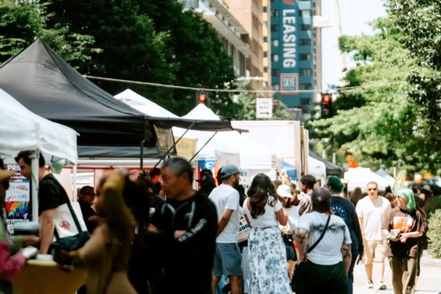 people at outdoor market