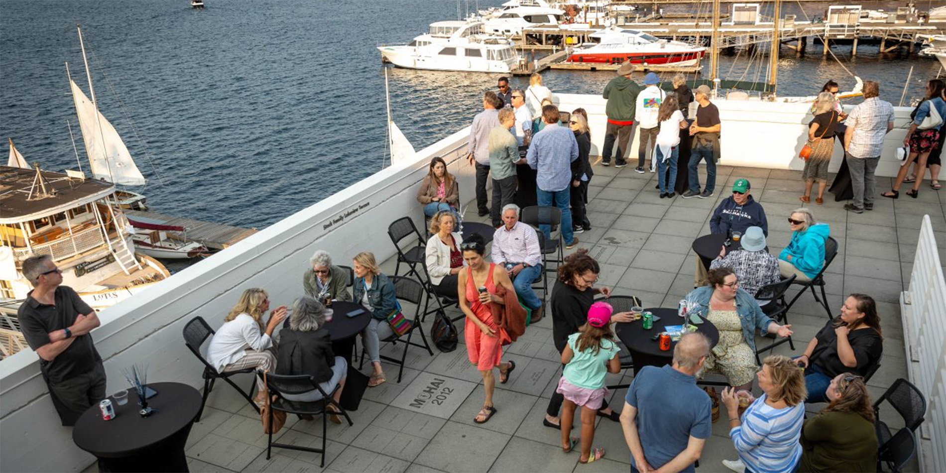 people on MOHAI terrace