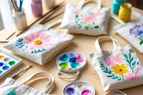 painted tote bags
