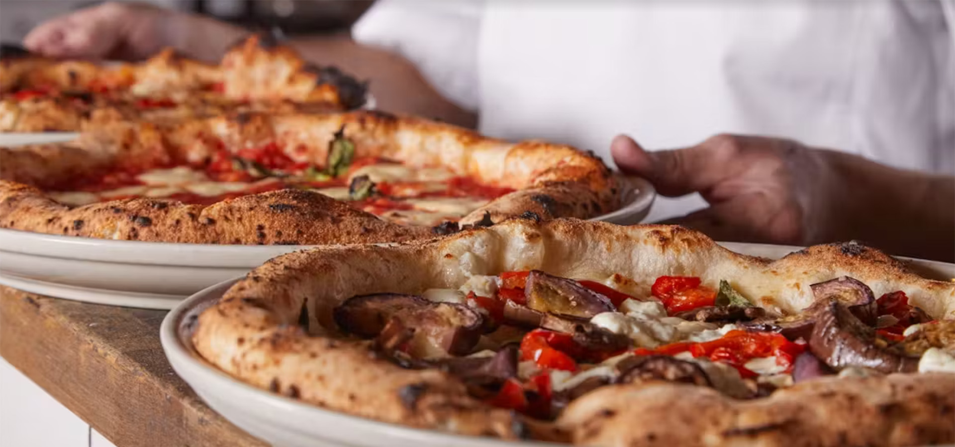 close-up of pizza