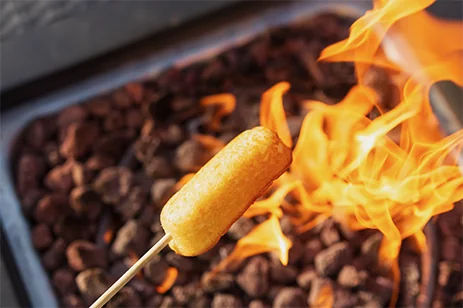 twinkie roasting over open fire