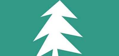 Bank logo featuring a white tree with a teal background.