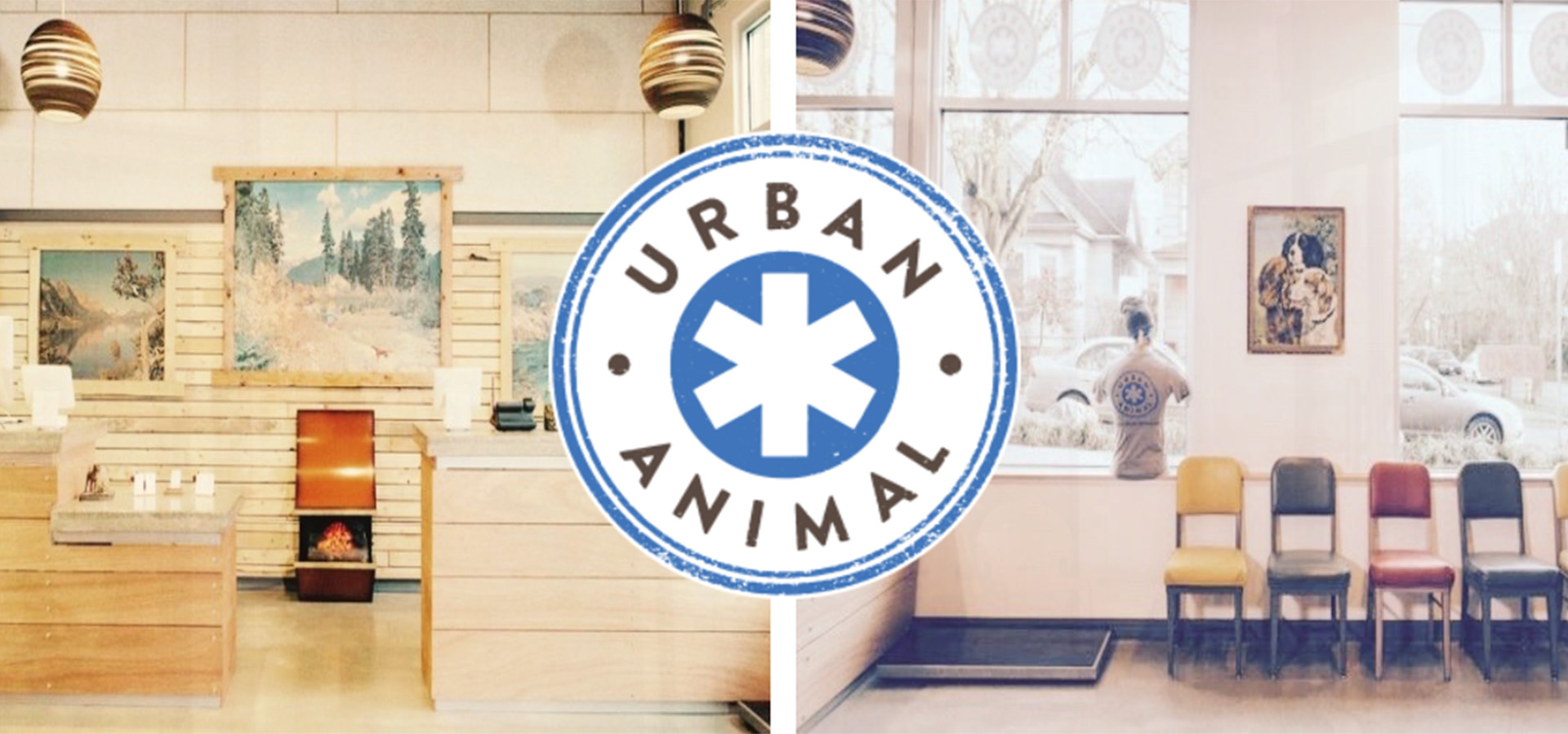 collage of clinic interior