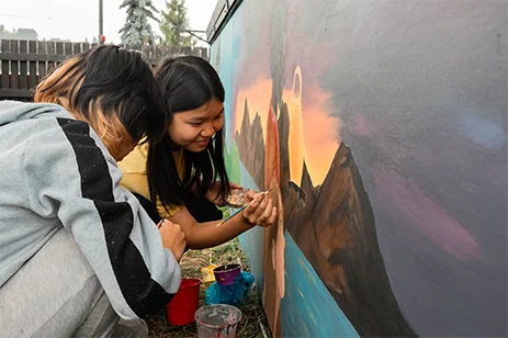 people painting