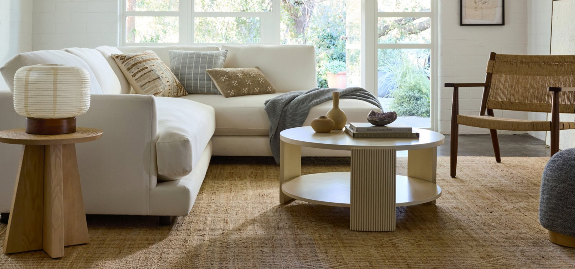 furnished living room