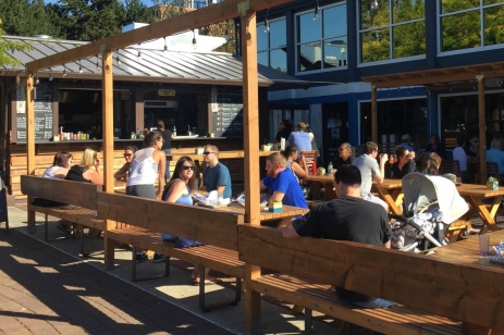 people eating outdoors at The White Swan Public House