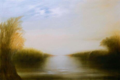 Fine art painting of a river or stream.