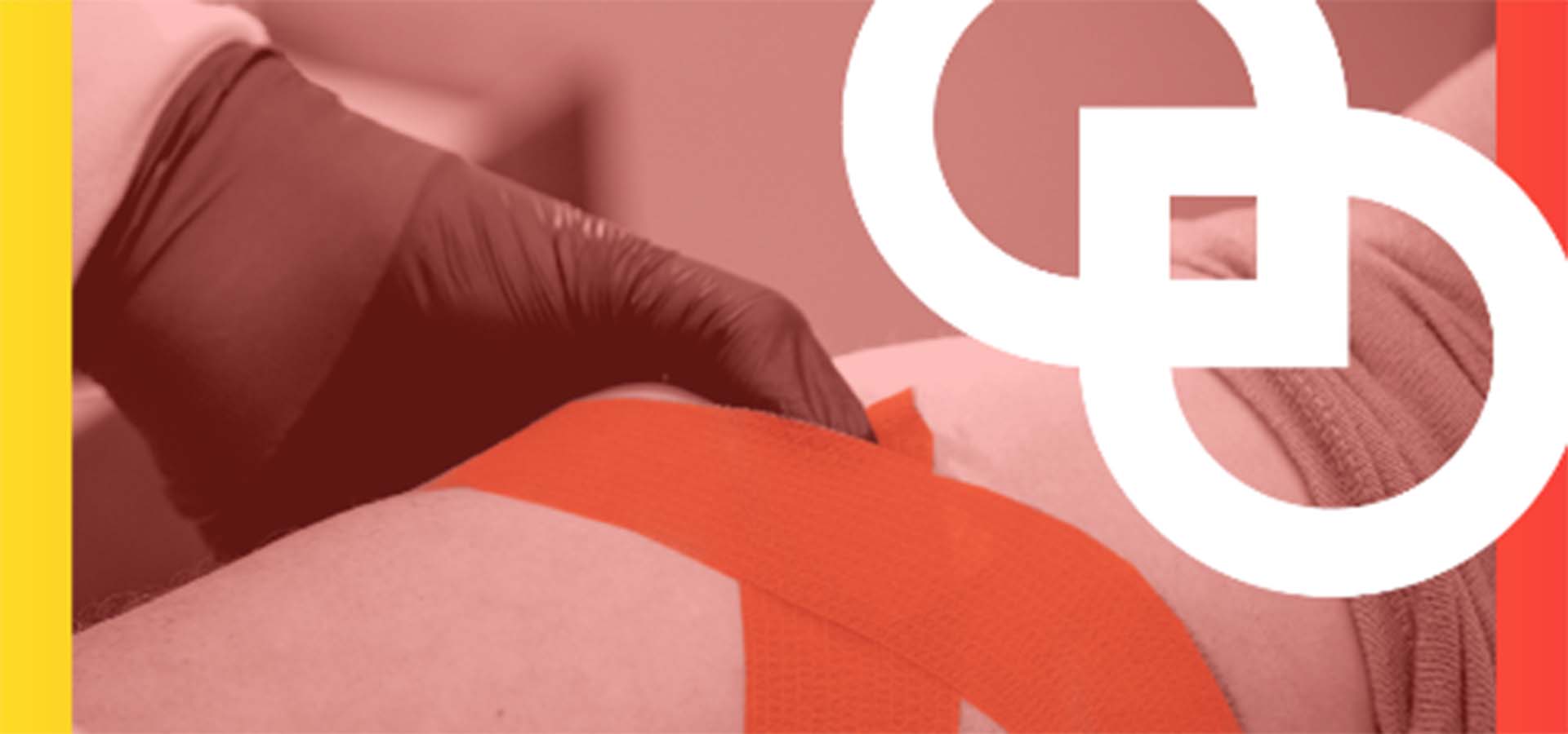 Graphic of an arm being wrapped with tape after donating blood.