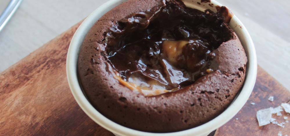 Molten chocolate hot cake.