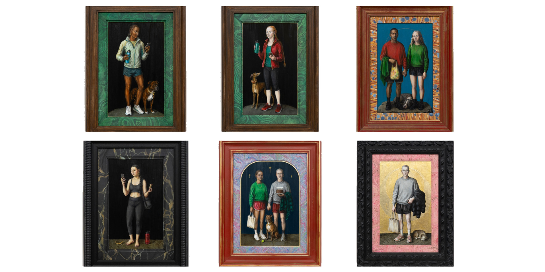 collage of paintings