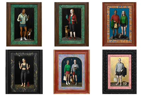 collage of paintings